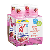 Kellogg's Special K strawberry protein shake, 10-fl. oz. Left Picture